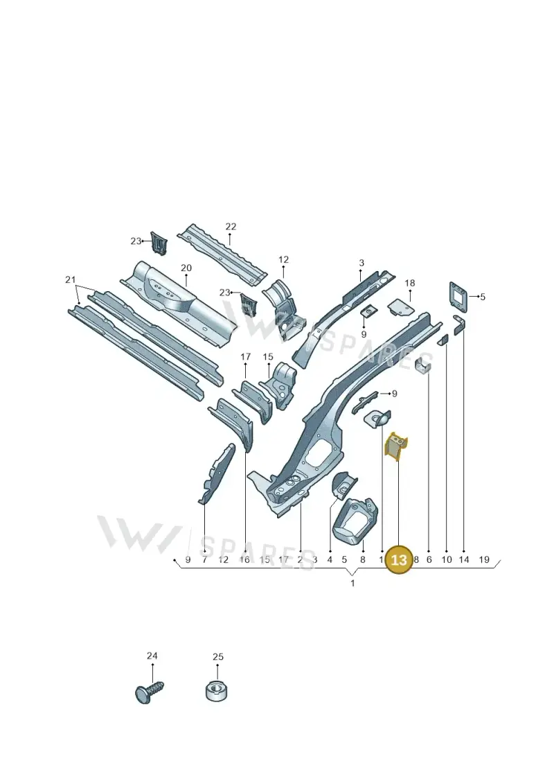 5QF813545 — Audi Q3 quattro (2018-2019) diagram 597803053, position 13