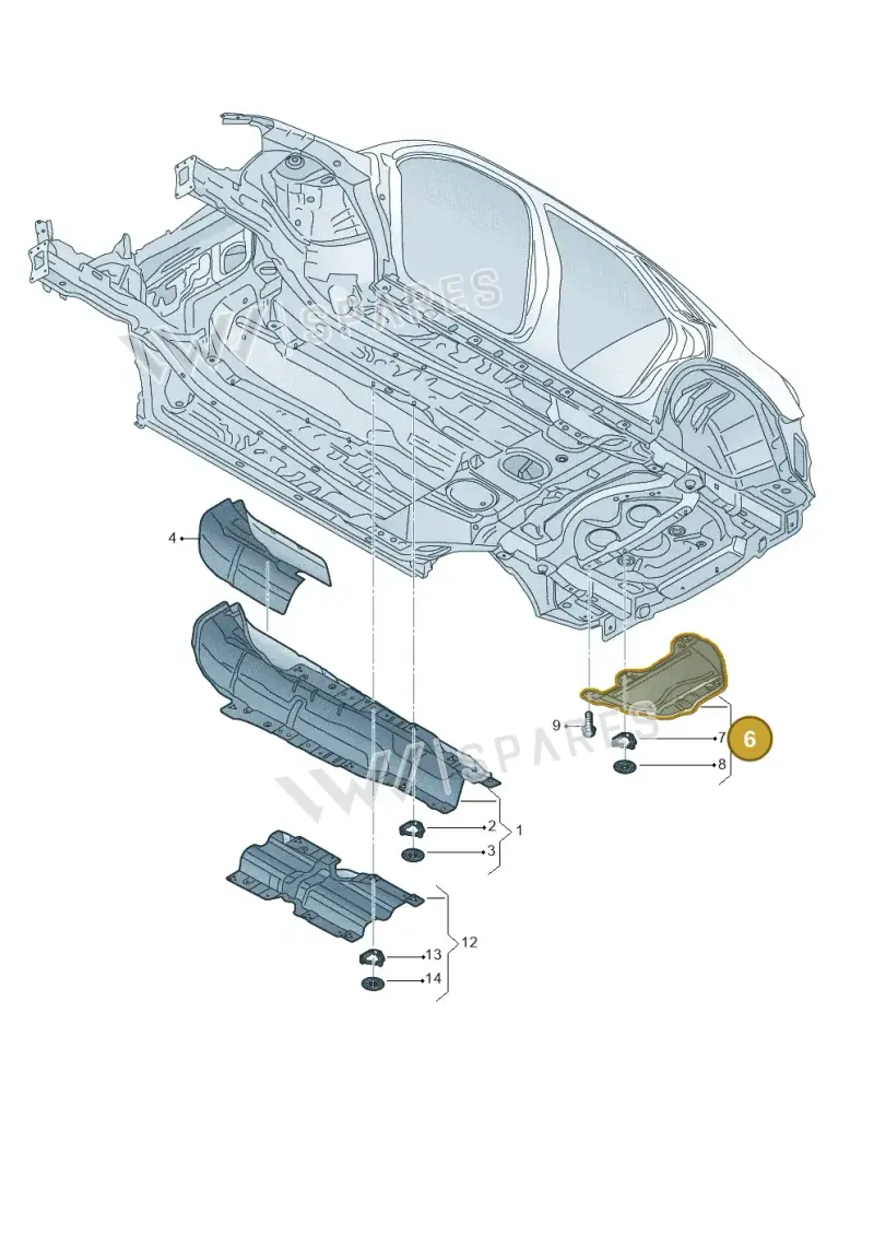 5QF825701J — Audi Q3 quattro (2018-2019) diagram 597825050, position 6