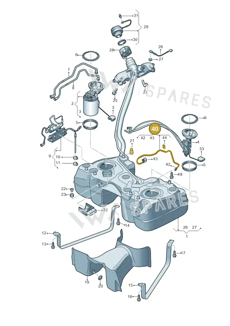 5QF971765 — Audi Q3 quattro (2018-2019) diagram 597201160, position 40