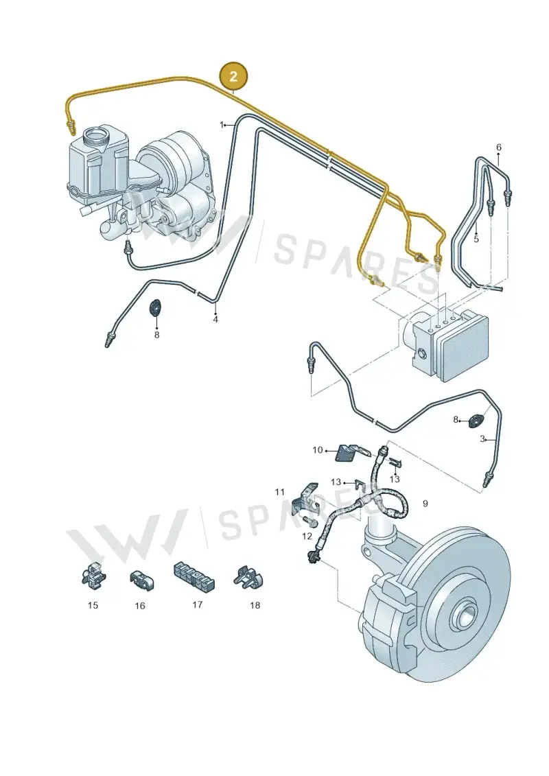 5QK614740A — Audi Q3 quattro (2018-2019) diagram 597611260, position 2