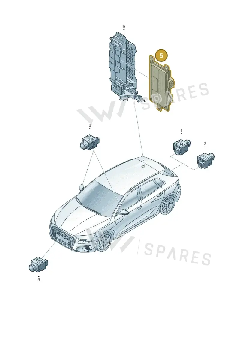 5QS907556 — Audi A3 (2020-) diagram 596907260, position 5