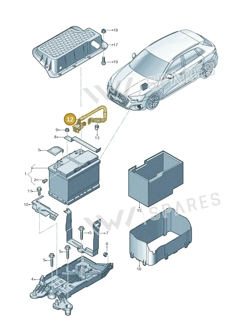 5QS915181 — Audi A3 Sportback (2019-2021) diagram 596915000, position 12