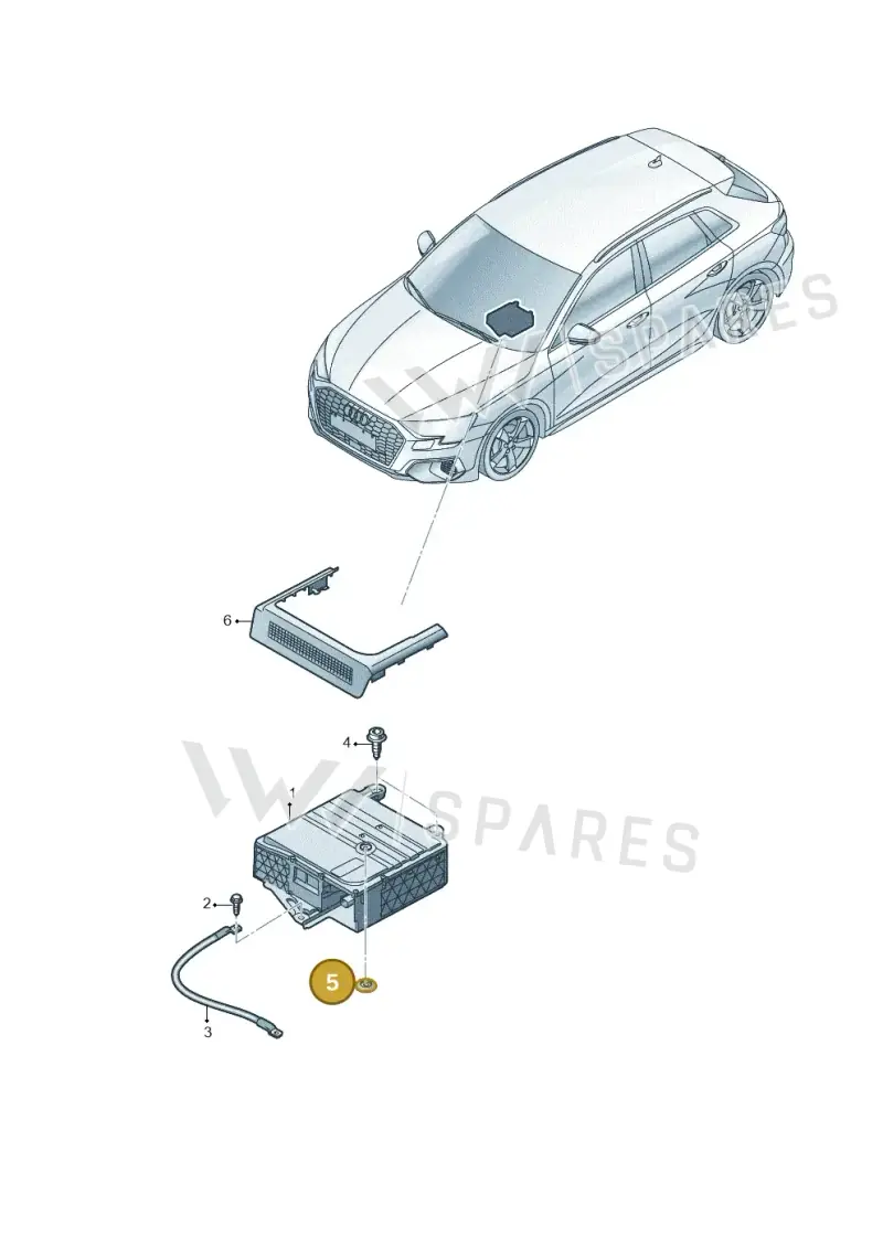 5QS971882 — Audi A3 Sportback (2019-2021) diagram 596915020, position 5