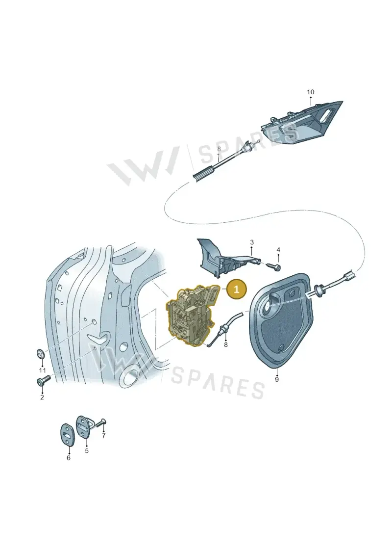 5TB837016B — Audi A3 Sportback (2019-2021) diagram 596837030, position 1