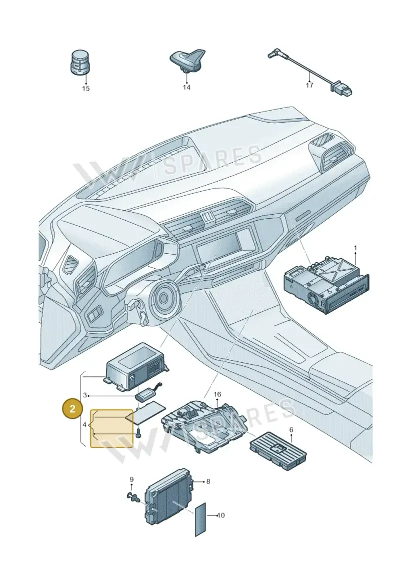 5WA035284B — Audi RSQ3 Sportback (2019-2024) diagram 597035550, position 2