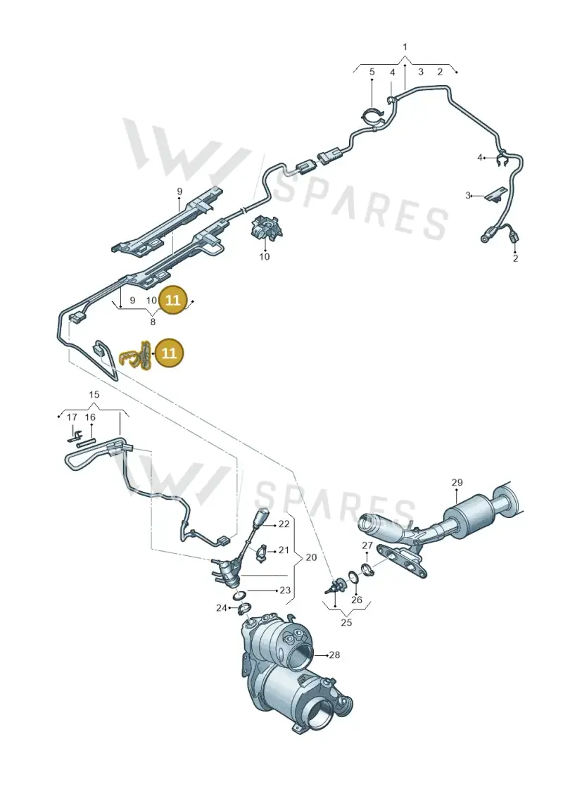 5WA131327D — Audi A3 Sportback (2019-2021) diagram 596201410, position 11
