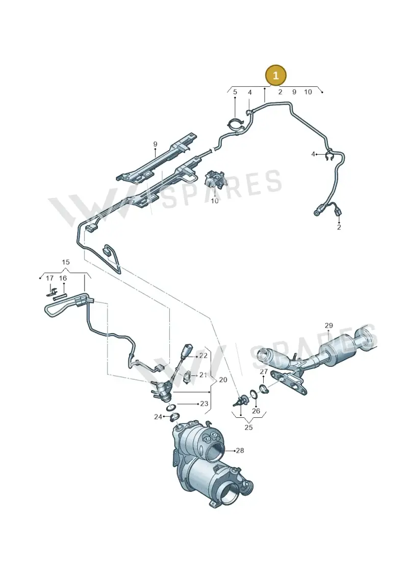 5WA131962 — Audi A3 Sportback (2019-2021) diagram 596201530, position 1