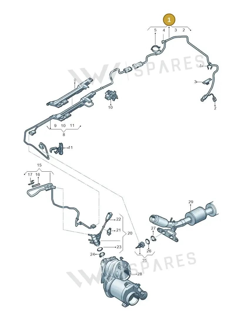5WA131983A — Audi A3 Sportback (2019-2021) diagram 596201410, position 1