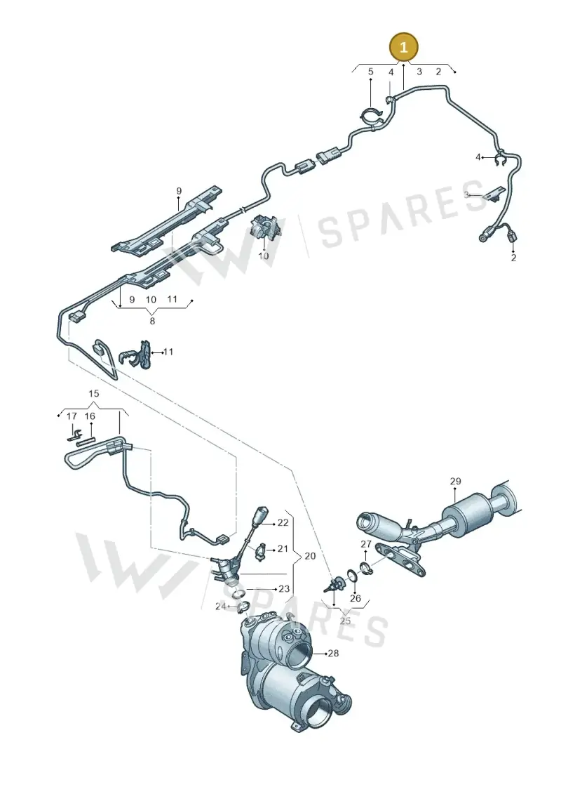 5WA131983F — Audi A3 Sportback (2019-2021) diagram 596201410, position 1