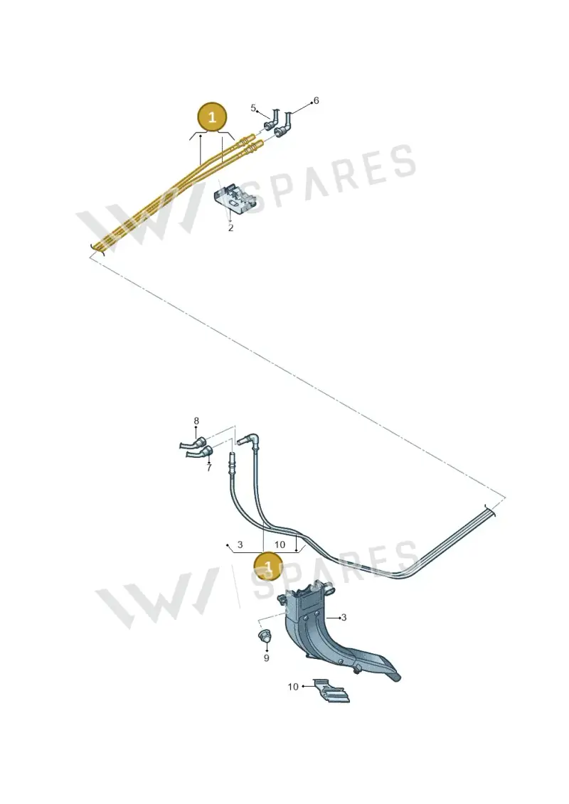 5WA200059AJ — Audi A3 Sportback (2019-2021) diagram 596201200, position 1