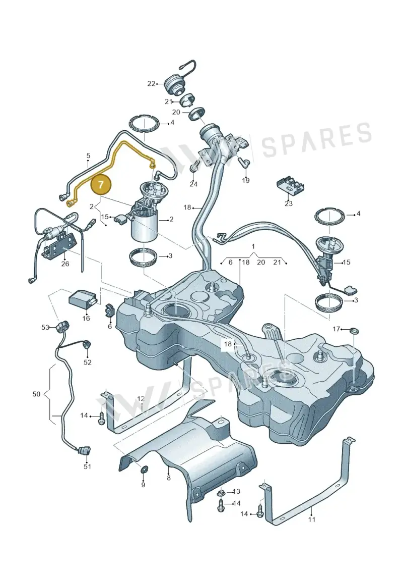5WA201293L — Audi Q2 2.0 TDI (2016-2018) diagram 803201250, position 7