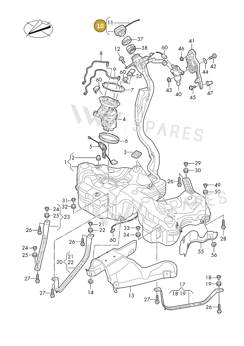 5WA201550BA — Audi A5 Limo 2.0 (2024-) diagram 8wh201000, position 10