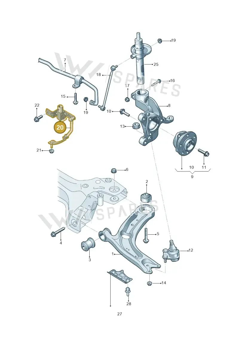 5WA412521E — Audi Q6 (2022-) diagram 519407000, position 20