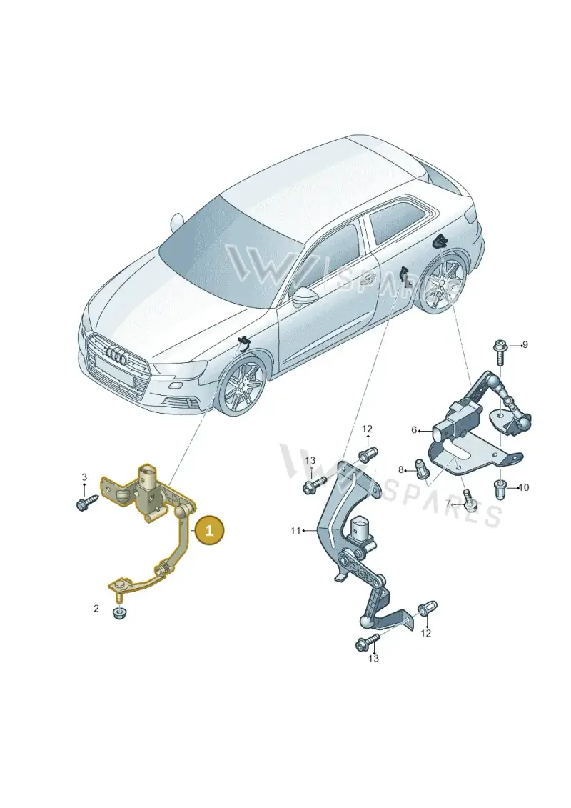 5WA412521E — Audi A3 Sportback (2019-2021) diagram 890941250, position 1