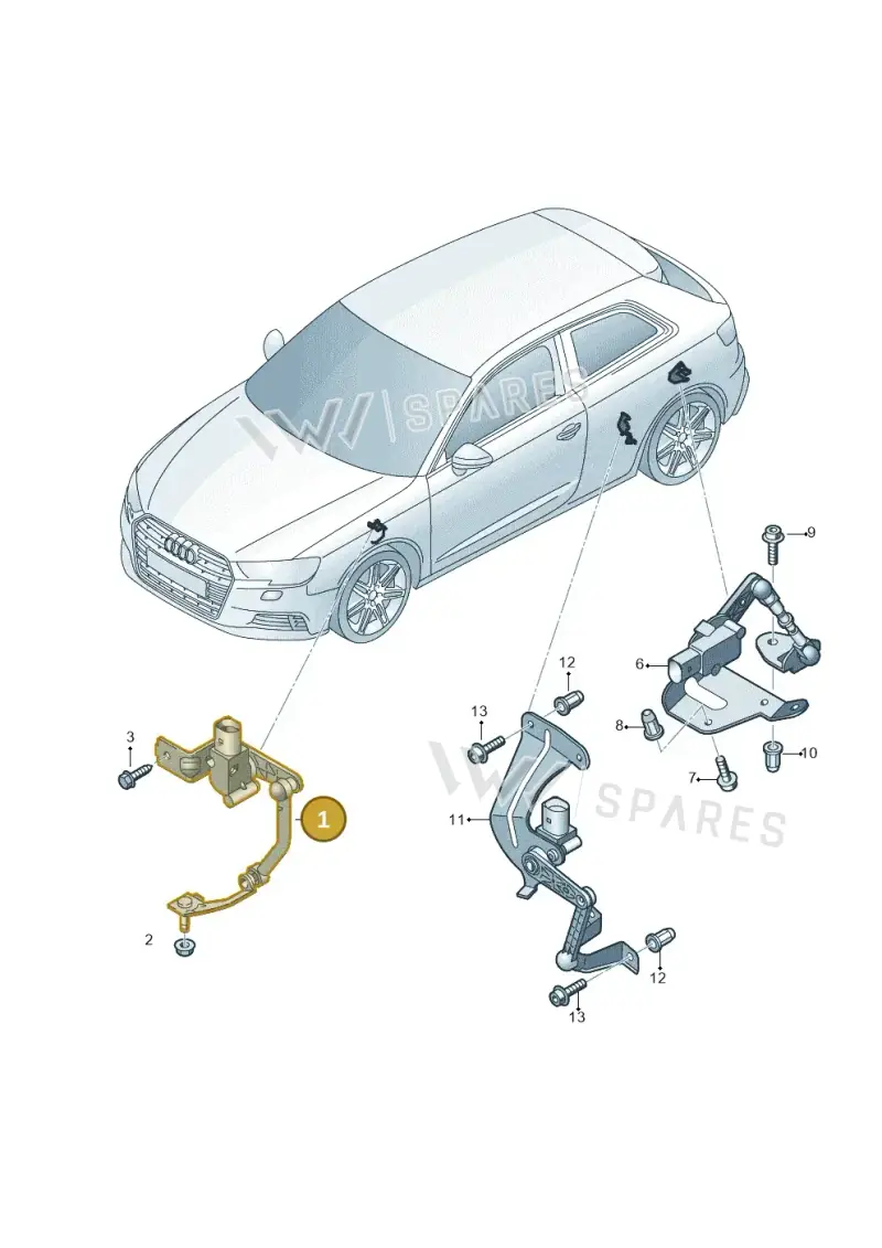 5WA412522D — Audi A3 Sportback (2019-2021) diagram 890941250, position 1