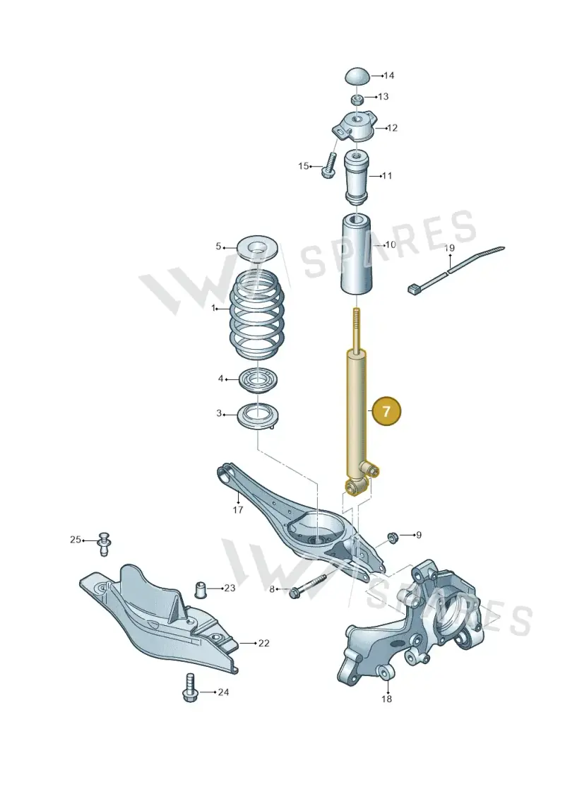 5WA513045B — Audi A3 Sportback (2019-2021) diagram 746511150, position 7