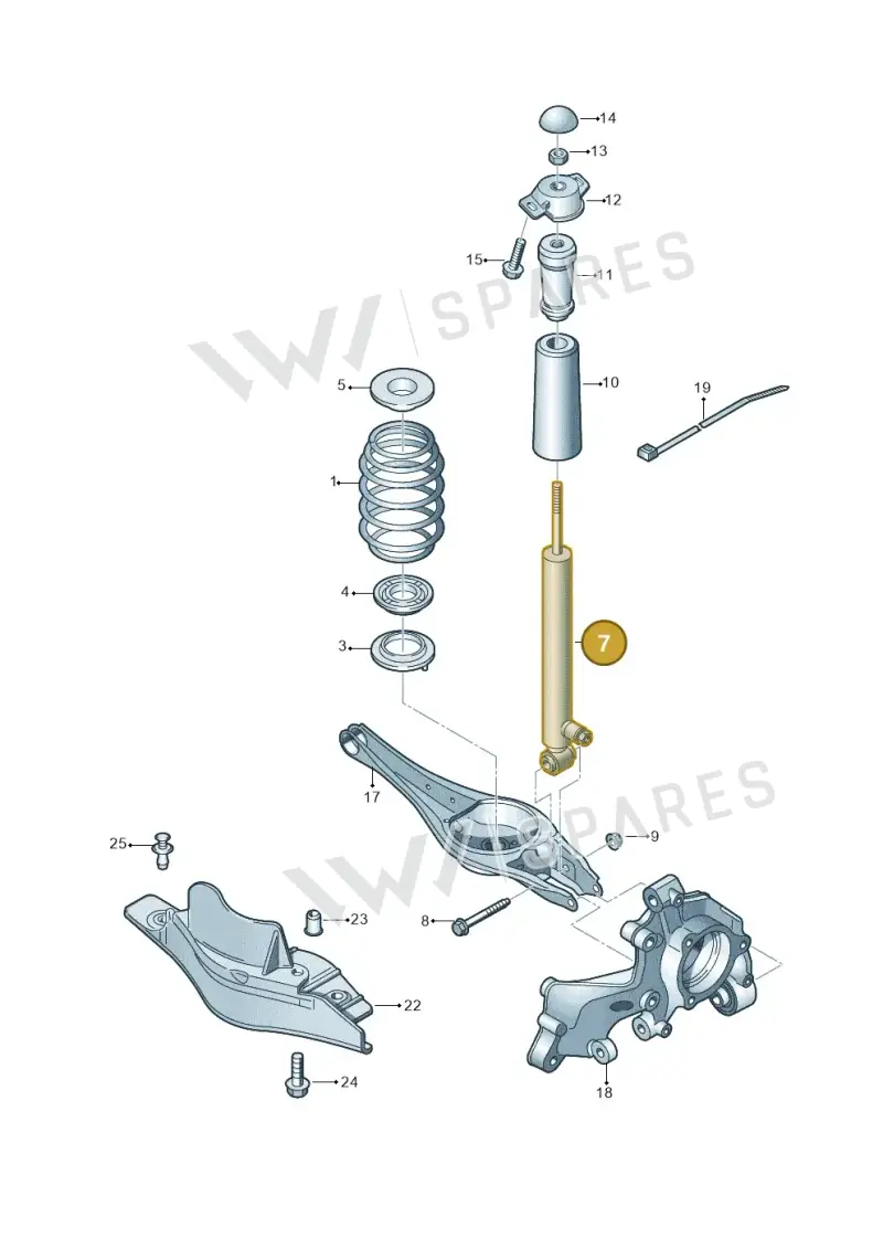 5WA513045D — Audi A3 Sportback (2019-2021) diagram 746511150, position 7