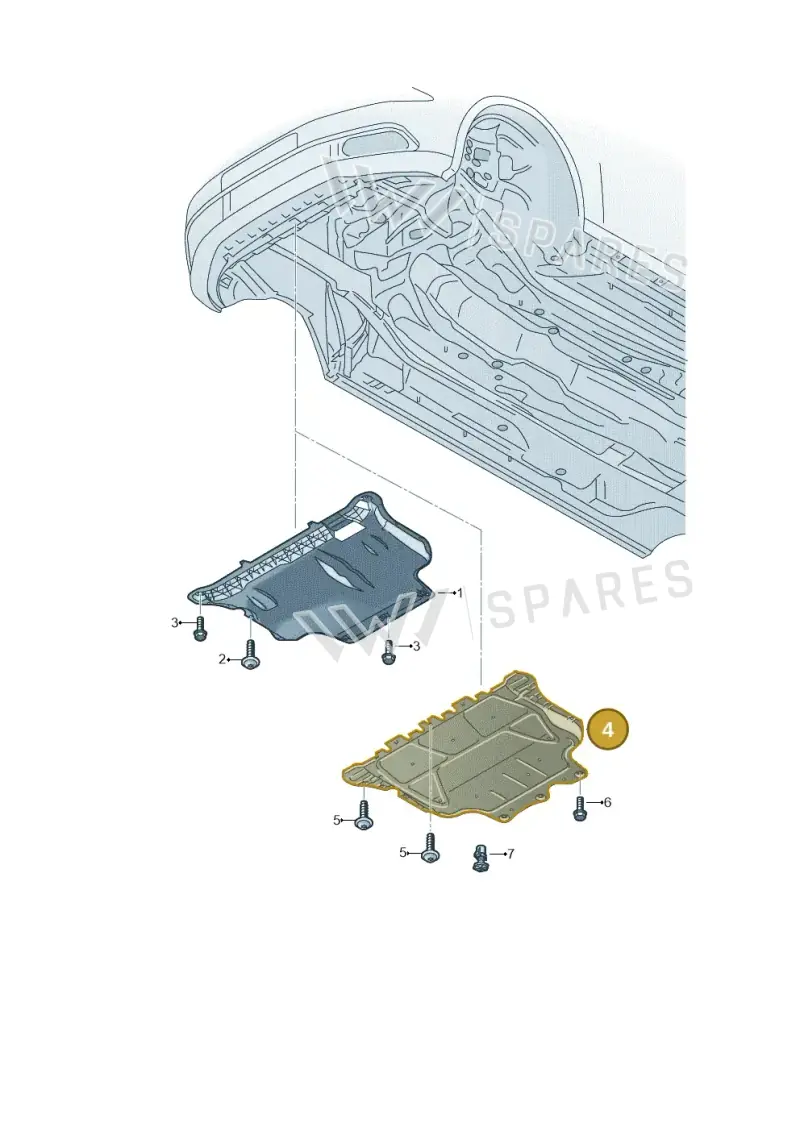 5WA825236D — Audi Q2 2.0 TDI (2016-2018) diagram 803825011, position 4