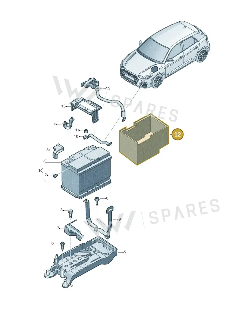5WA915418 — Audi A1 sportback 1.0 (2018-) diagram 592915000, position 12