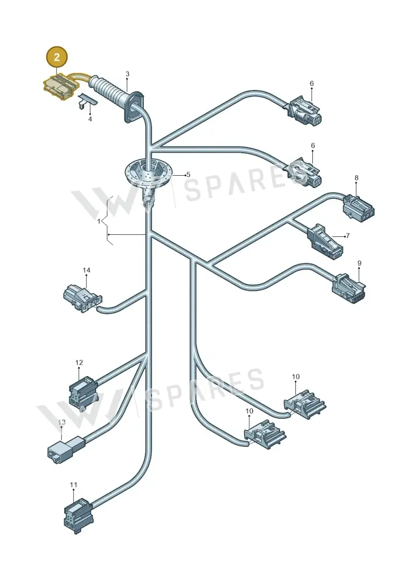 5WA937702 — Audi A3 Sportback (2019-2021) diagram 596972370, position 2