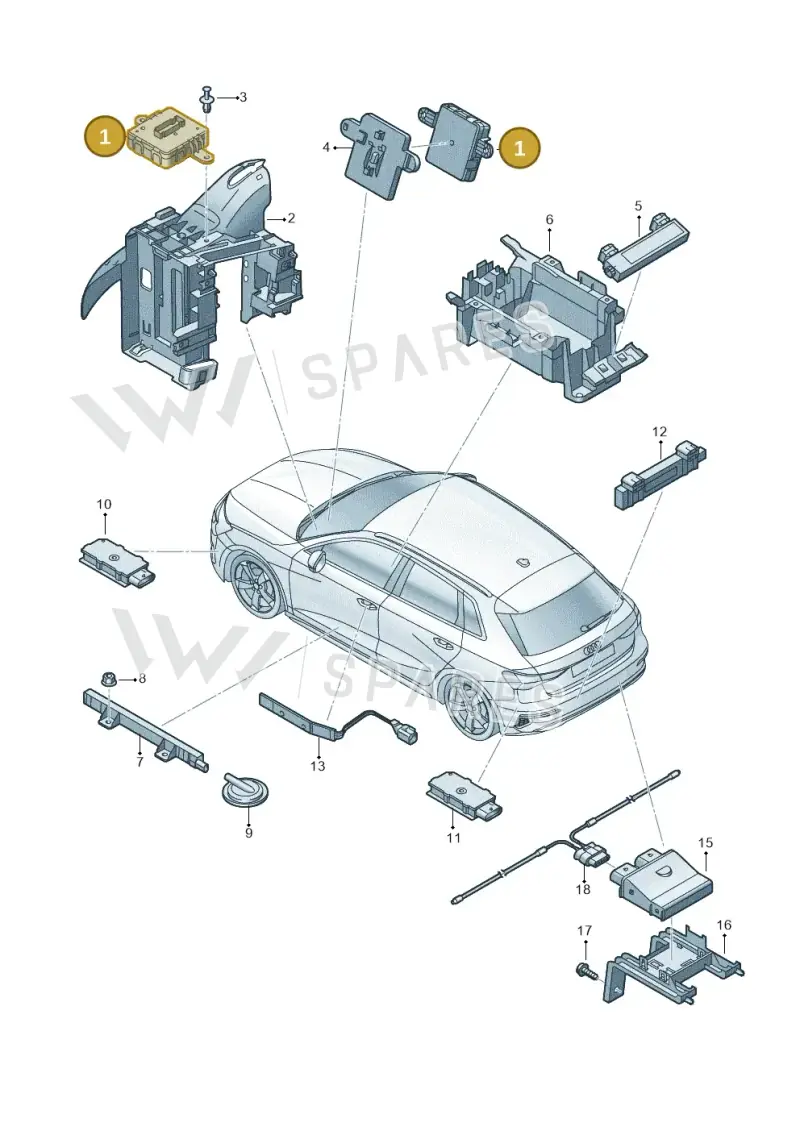 5WA959436AC — Audi A3 (2020-) diagram 596909000, position 1