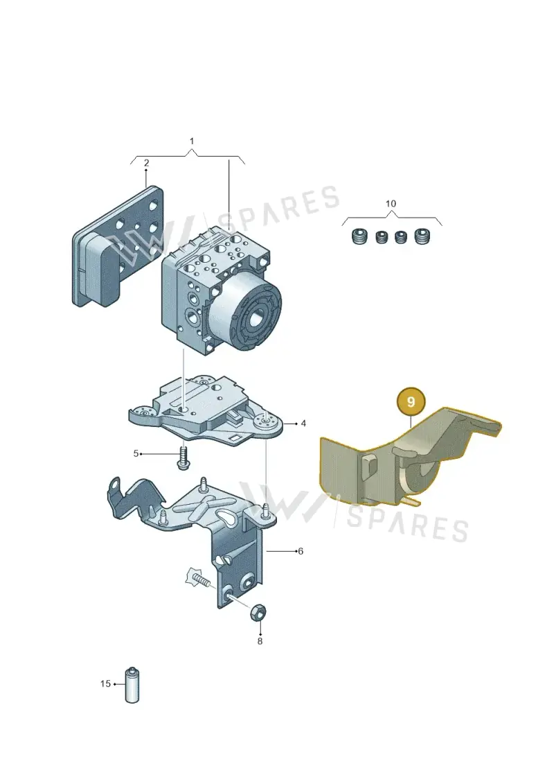 5WB614321 — Audi A3 Sportback (2019-2021) diagram 746614000, position 9