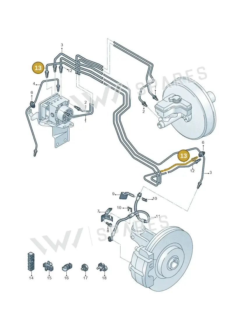 5WB614726 — Audi A3 Sportback (2019-2021) diagram 869611200, position 13