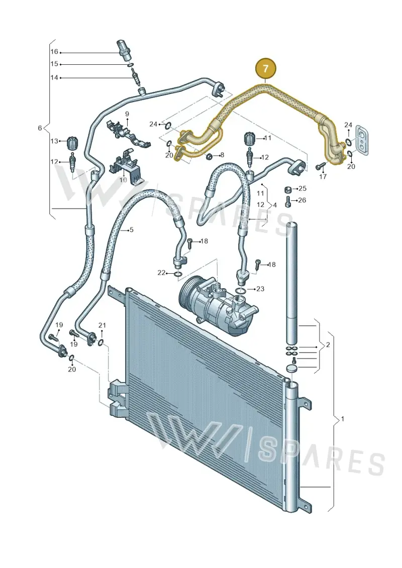 5WC816738B — Audi Q2 2.0 TDI (2016-2018) diagram 745260400, position 7