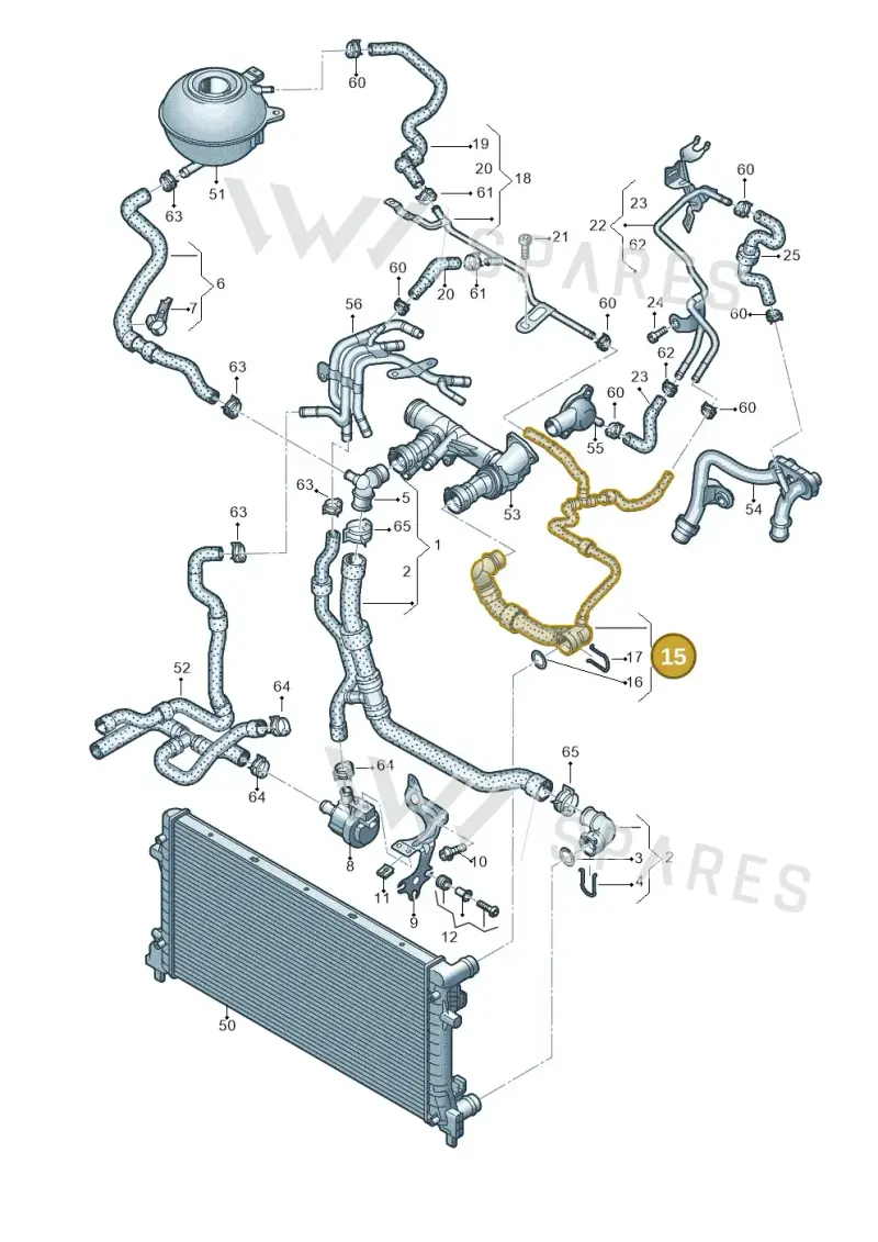 6C0122101AM — Audi A1 Sportback (2014-2018) diagram 792121140, position 15