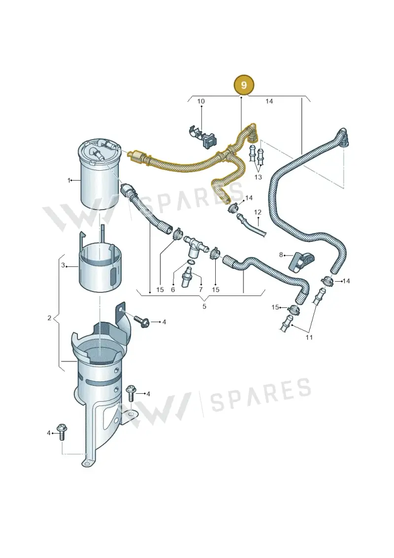 6C0130295C — Audi A1 Sportback (2014-2018) diagram 773127000, position 9