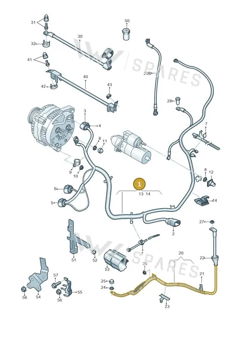 6C0971349LT — Audi A1 Sportback (2014-2018) diagram 792972000, position 1