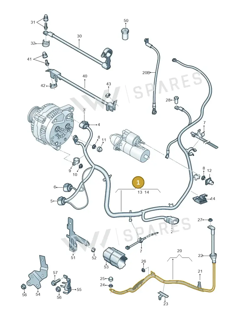 6C0971349NB — Audi A1 Sportback (2014-2018) diagram 792972000, position 1