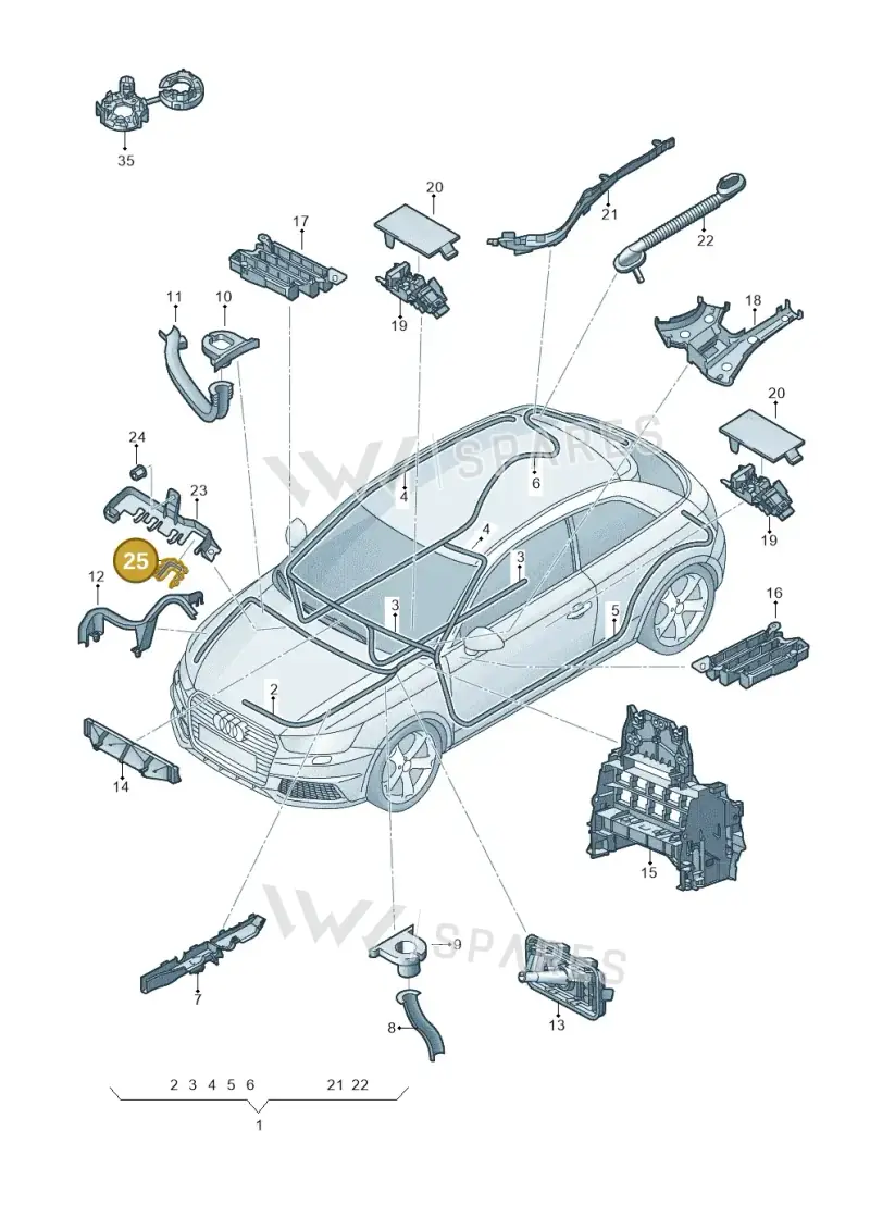 6C0971830A — Audi A1 Sportback (2014-2018) diagram 792971800, position 25