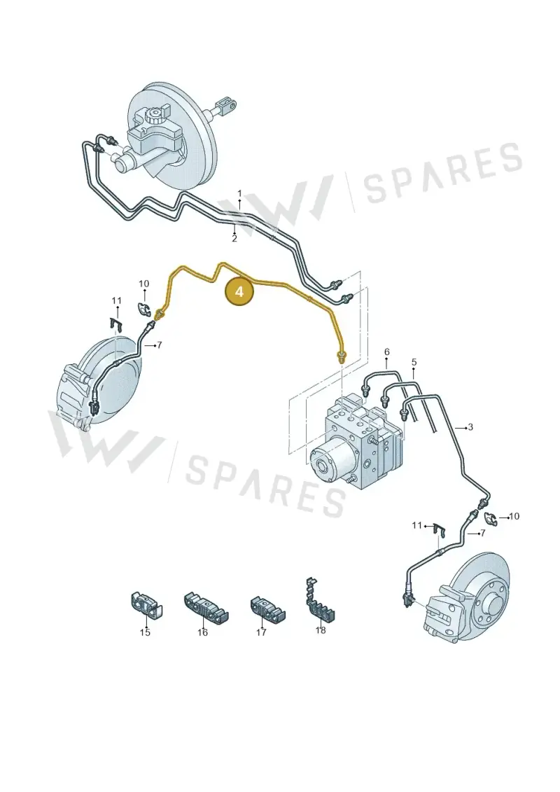 6C2614724 — Audi A1 Sportback (2014-2018) diagram 773611250, position 4