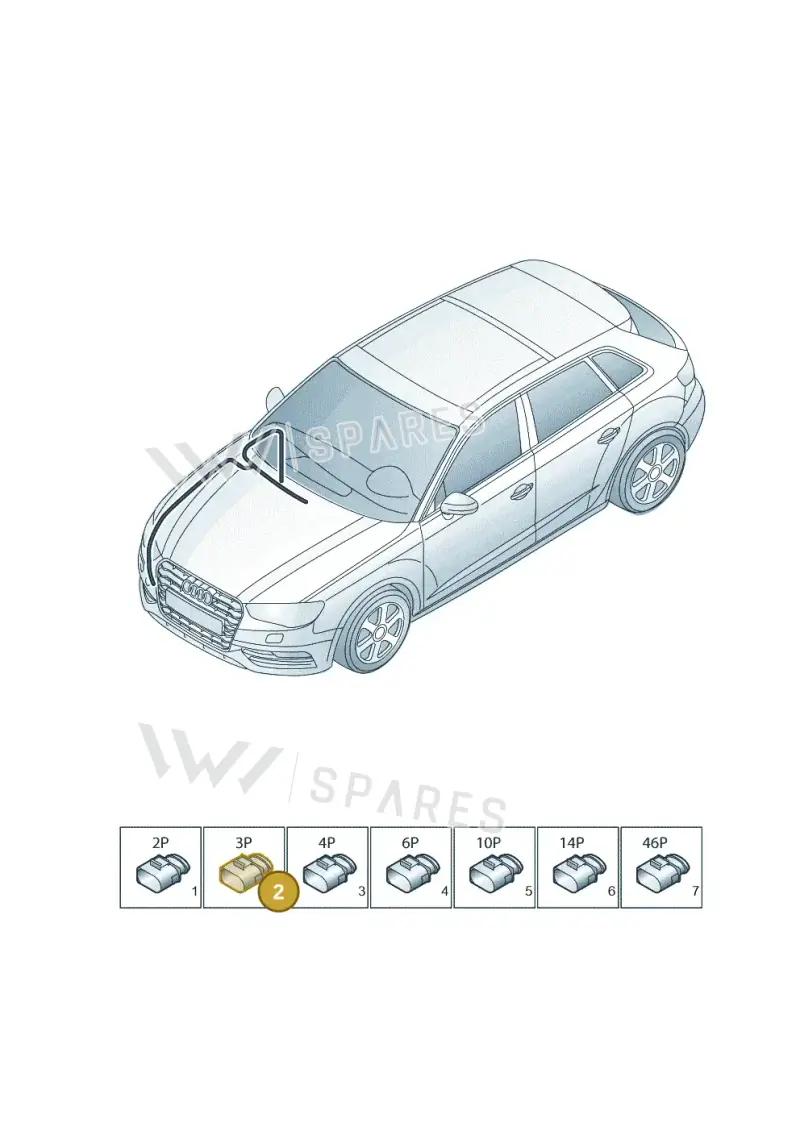 6H0971921B — Audi RS3 Sportback (2015-2016) diagram 858971880, position 2