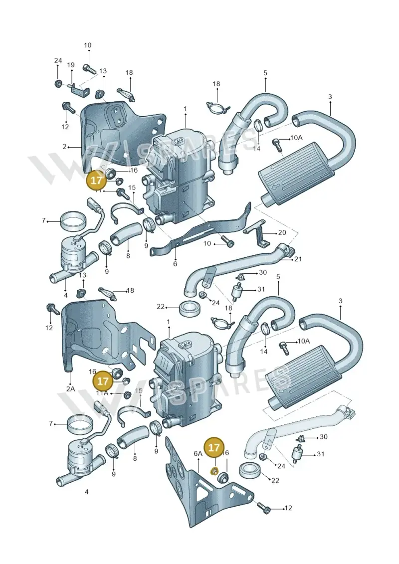 6K0129734 — Audi A4L 2.0 (2008-2012) diagram 669819016, position 17
