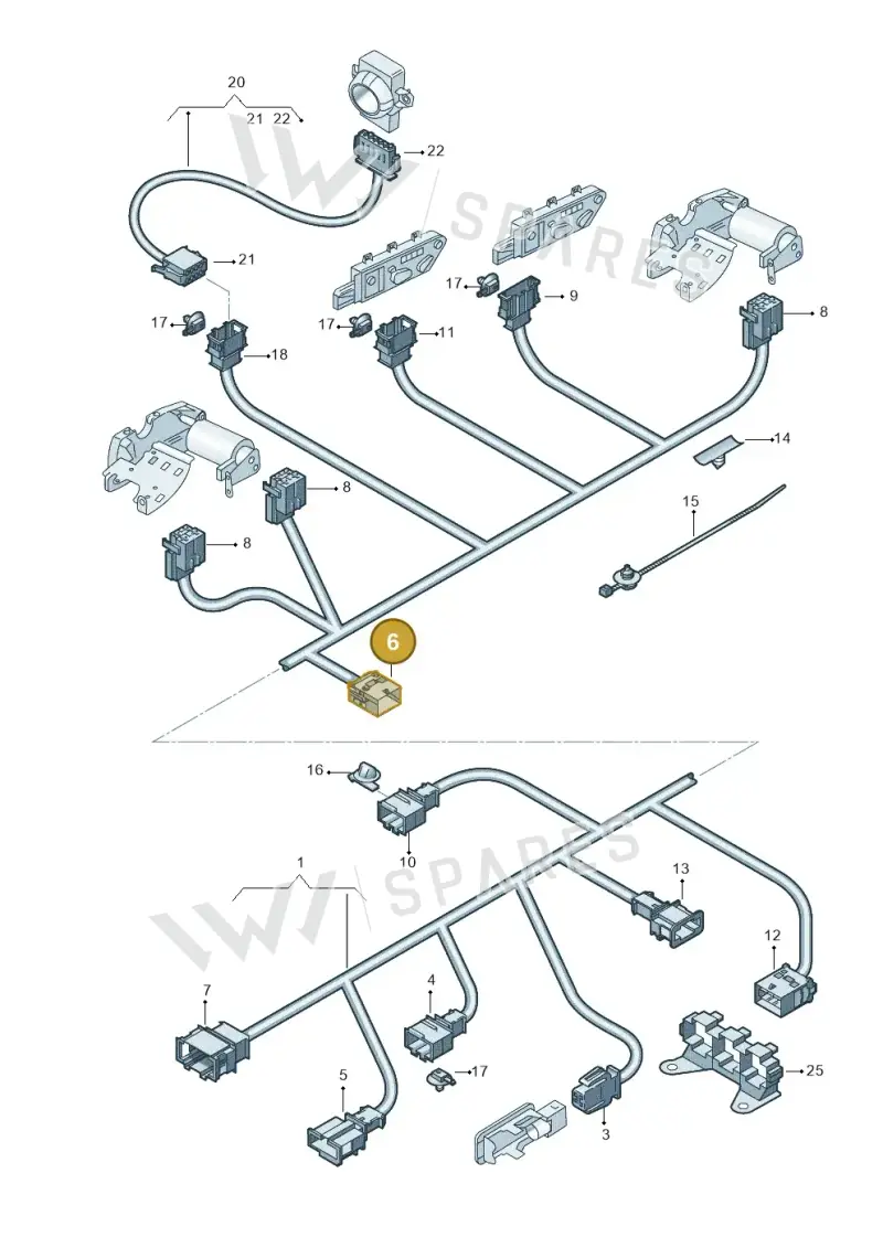 6N0973855 — Audi A4/S4 Cabrio./qu. 07> (2006-) diagram 291972800, position 6