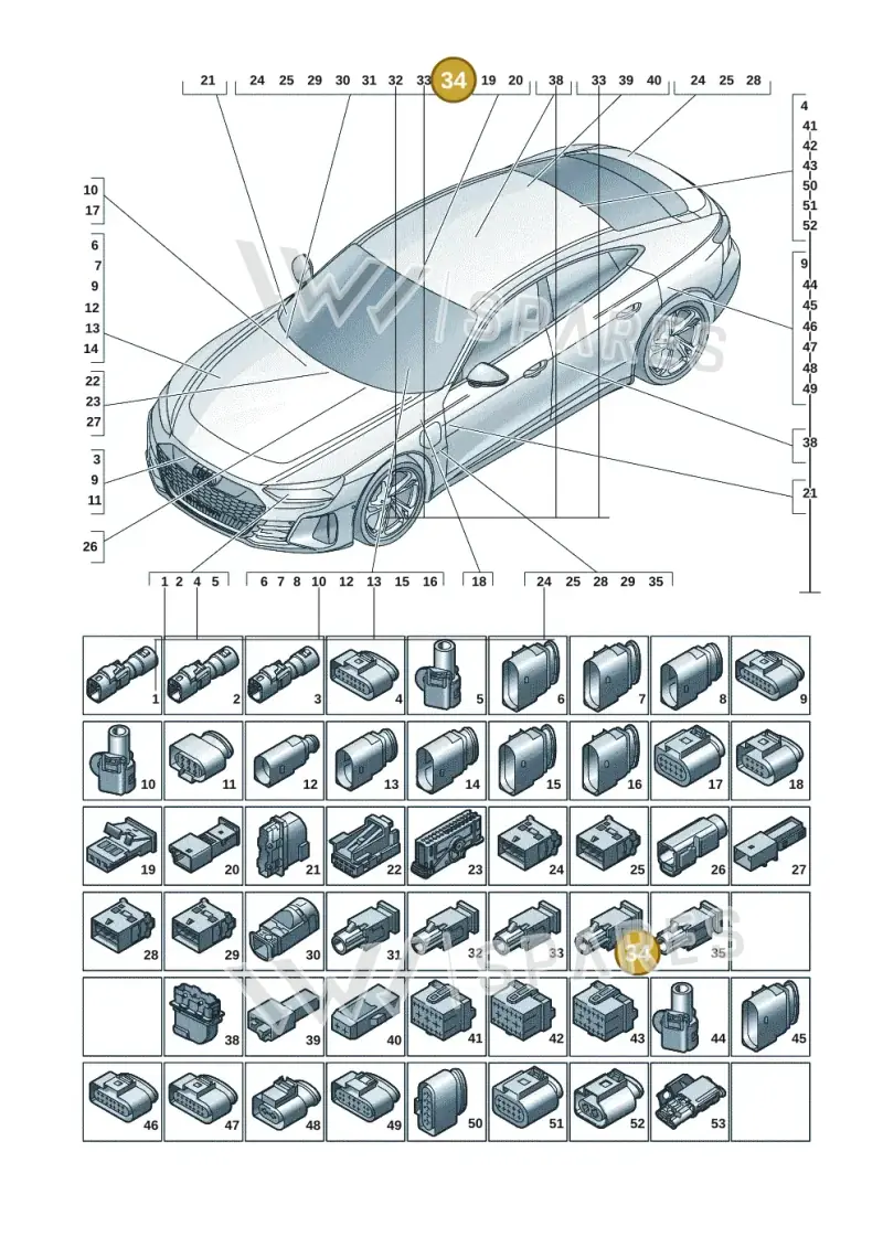 6Q0035575H — Audi RS e-tron GT (2020-2020) diagram 4j1971820, position 34