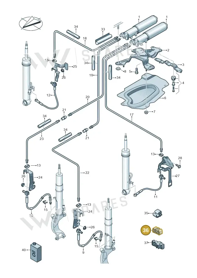 6Q0611797C — Audi RS6 Avant (2019-) diagram 537616400, position 36