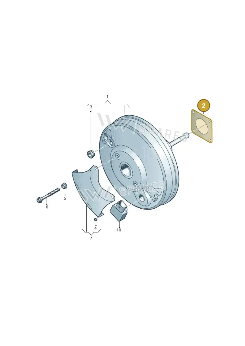 6Q0612161 — Audi Q3 1.4 (2016-) diagram 460612100, position 2