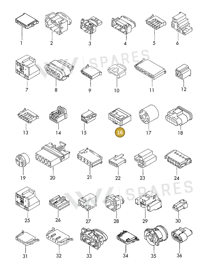 6Q0937701A — Audi 1J0 platform diagram 198970700, position 16