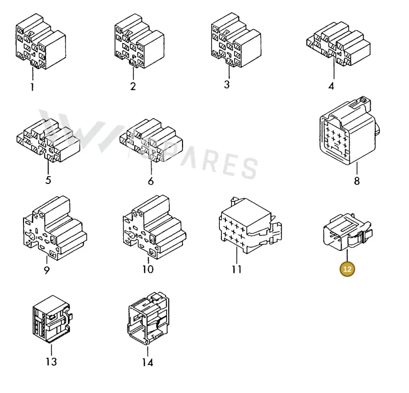 6Q0937726A — Audi 1J0 platform diagram 198971500, position 12