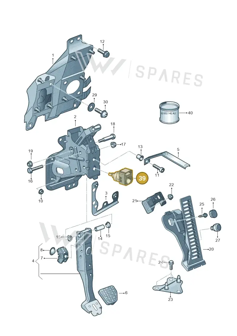 6Q0945511 — Audi R8 qu. 5.2 (2012-2015) diagram 618721600, position 39