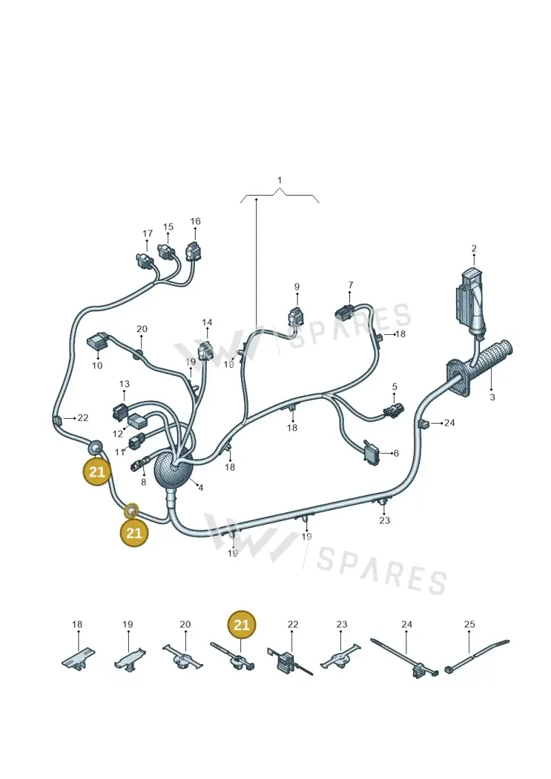 6Q0971838B — Audi RS6 Avant (2019-) diagram 435972330, position 21