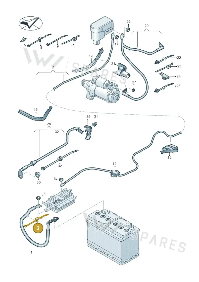 6Q0971838C — Audi RS3 Sportback (2015-2016) diagram 858972000, position 3
