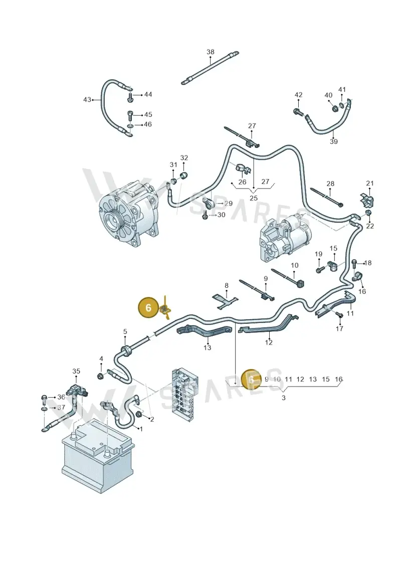 6Q0971838C — Audi R8 Spyder (2015-2024) diagram 872972000, position 6