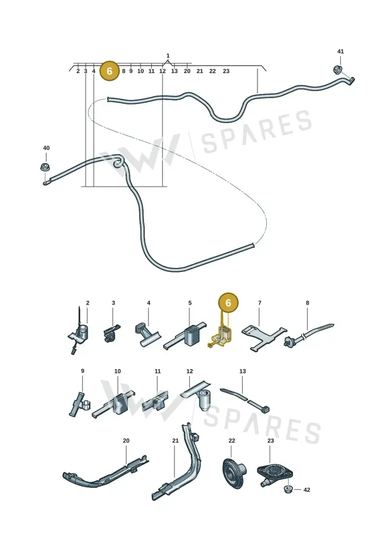 6Q0971838C — Audi A5 Limo 2.0 (2024-) diagram 8wk972000, position 6