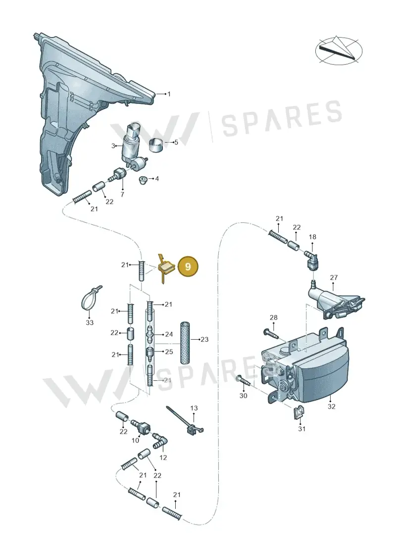 6Q0971848F — Audi Q8 Quattro 3,0 (2018-) diagram 429955030, position 9