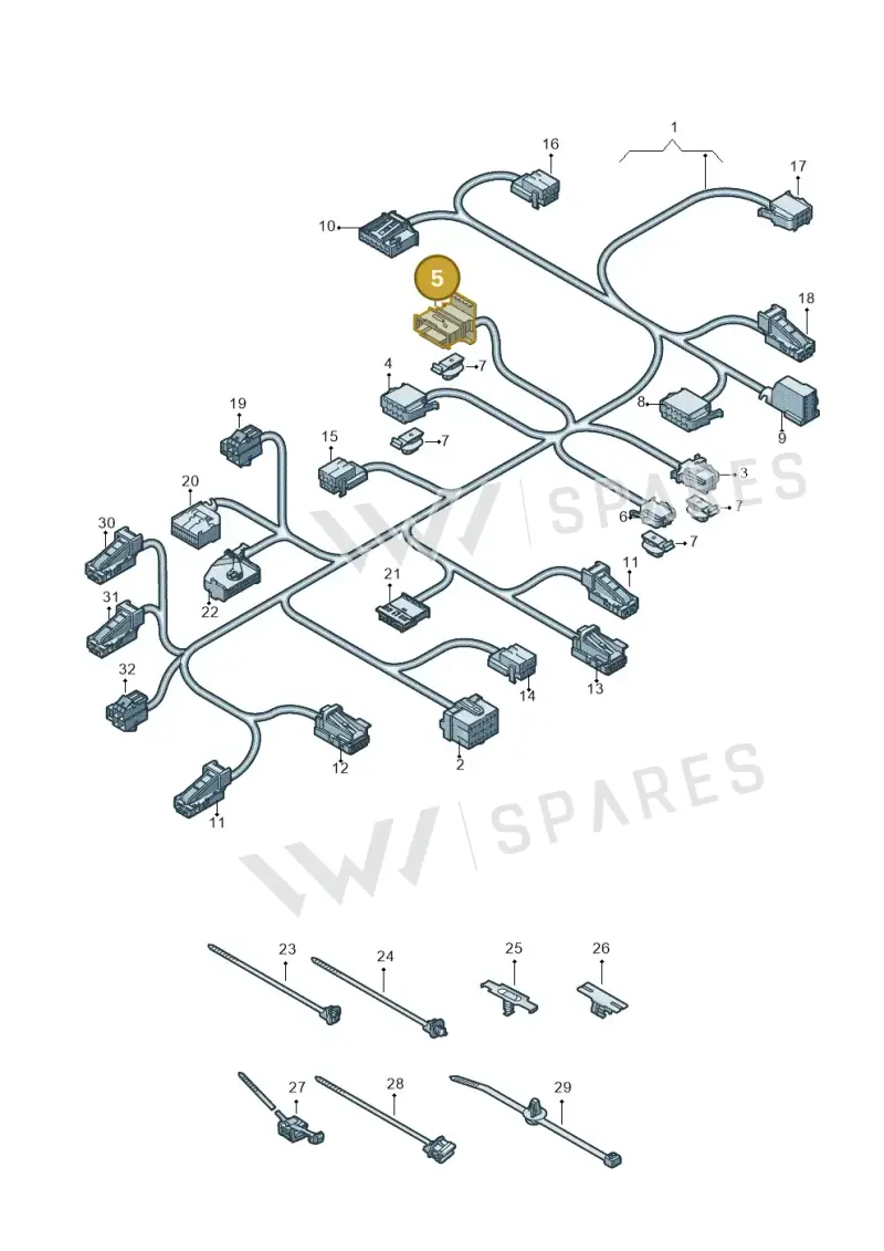 6Q0972736 — Audi RS4 Avant (2017-) diagram 849972150, position 5