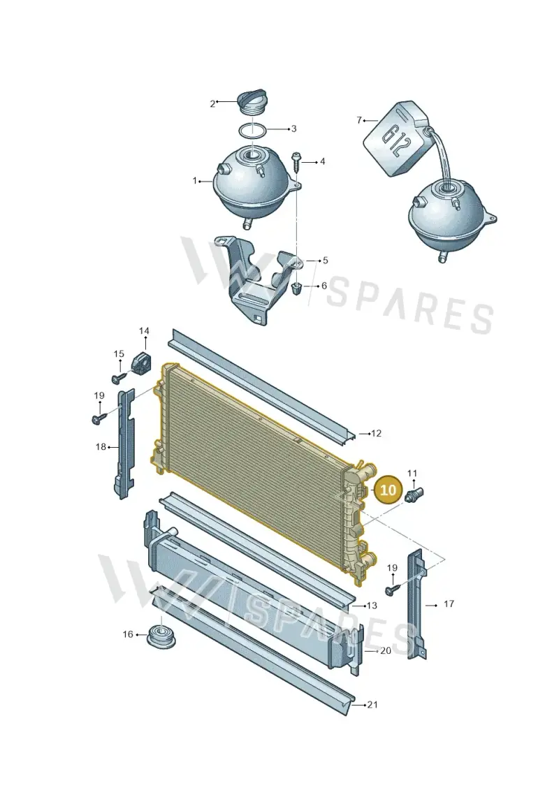6R0121253L — Audi A1 Sportback (2014-2018) diagram 708121760, position 10